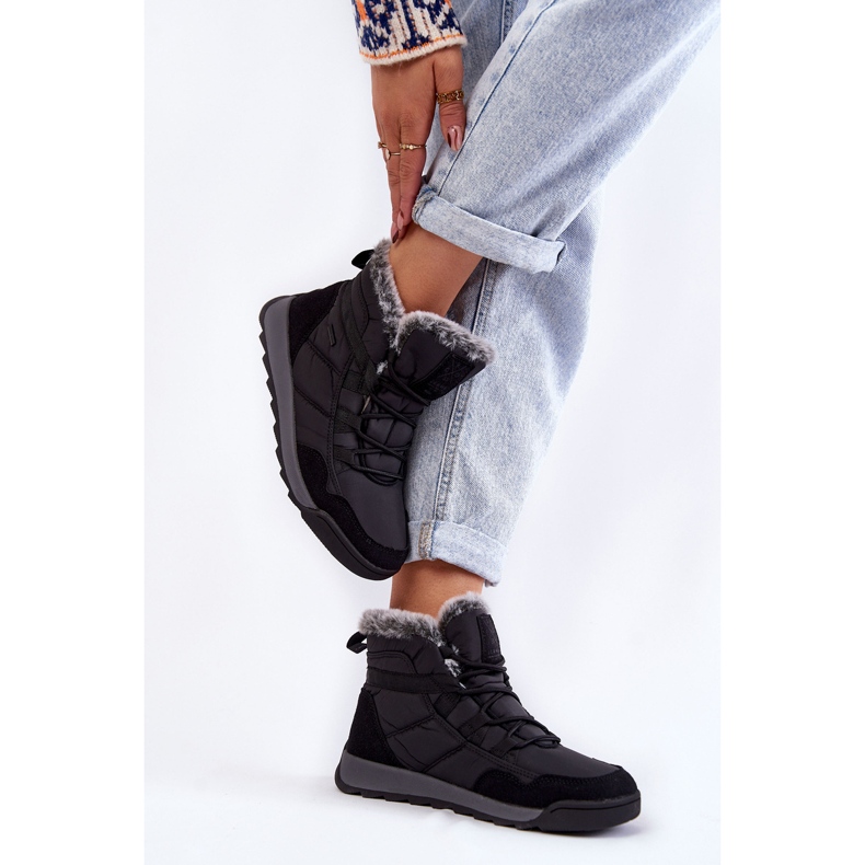 Botas de neve femininas com isolamento Cross Jeans KK2R4016C Preto 2