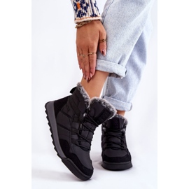 Botas de neve femininas com isolamento Cross Jeans KK2R4016C Preto 1