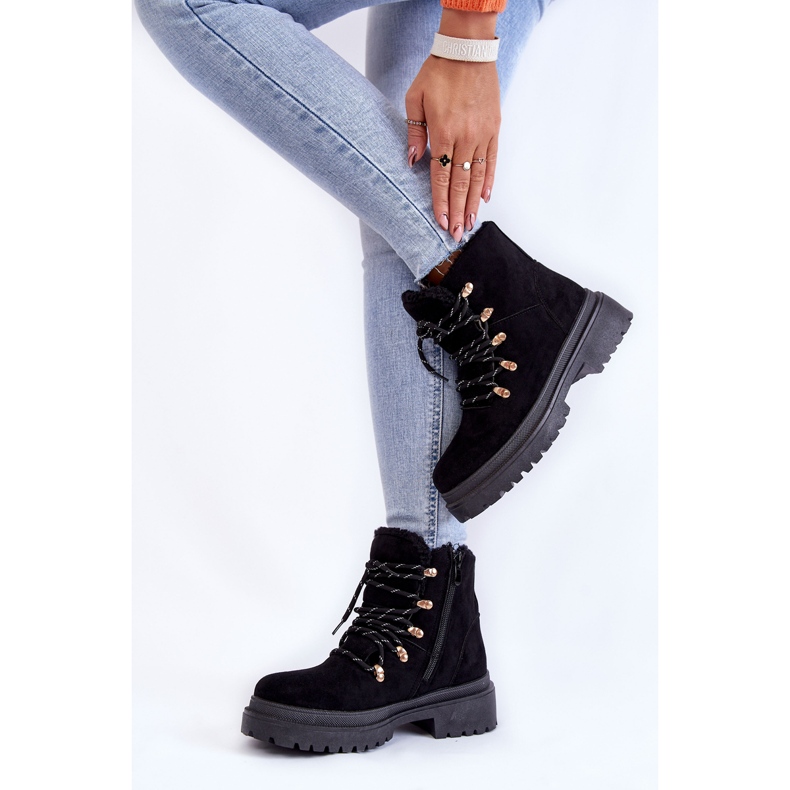 Botas femininas de camurça preta Bellita preto 2