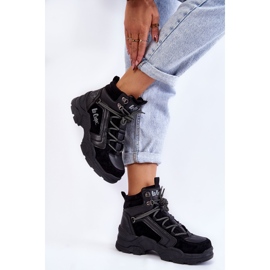 Sapatos de trekking femininos Trappers Lee Cooper LCJ-22-31-1441 Preto 2