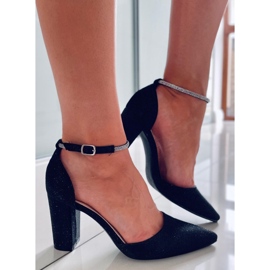 PA1 Bombas formais no poste Orchid Black preto 2