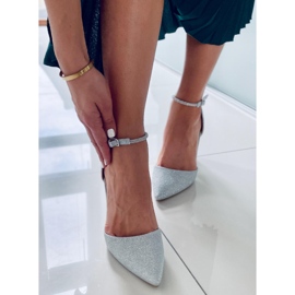 PA1 Bombas formais no poste Orchid Silver prata cinza 1