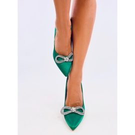 Saltos elegantes com pedras Sugar Green verde 2