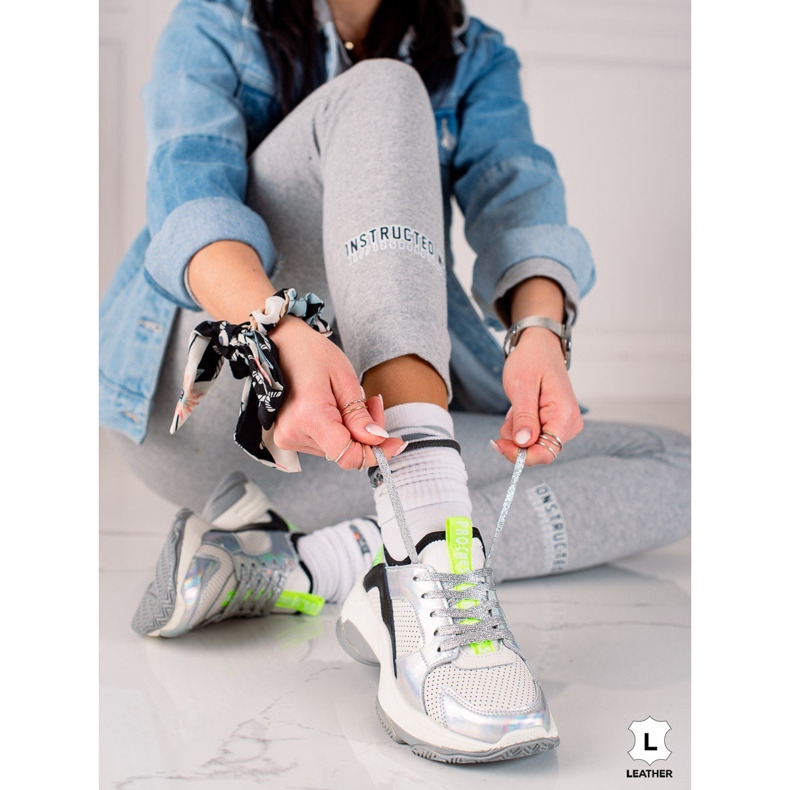 Goodin Tênis de couro a céu aberto multicolorido 1