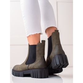 Botas Chelsea feitas de couro ecológico por Sergio Leone verde 2