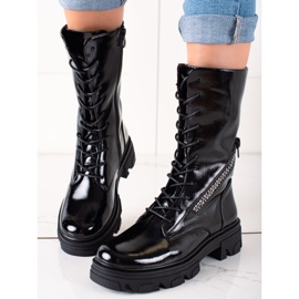 Botas com fecho decorativo Sergio Leone preto 2