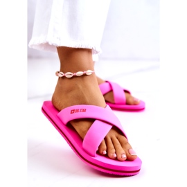 Chinelos femininos de espuma Big Star JJ274A520 Rosa 1