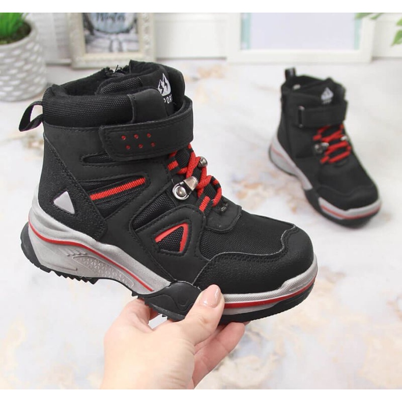 Botas com isolamento de lã de ovelha News Jr EVE383A preto 1