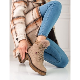 Botas de caminhada femininas bege 2