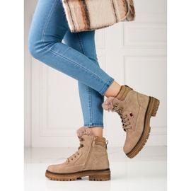 Botas de caminhada femininas bege 1