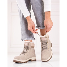 Caçadores femininos bege com pelo shelovet 1