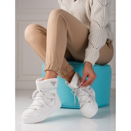 Botas de neve shelovet de mulher brancas branco 1