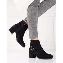 T.Sokolski Botins de camurça no poste Sokolski preto 2