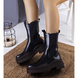 BM Botas pretas em uma sola Jadiel marrom preto 2