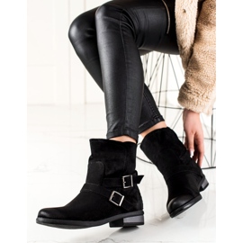 W. Potocki Bota de camurça sem salto Potocki preto 1 W. Potocki Bota de camurça sem salto Potocki preto 1