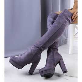 PA1 Botas de camurça cinza no poste Titus 1