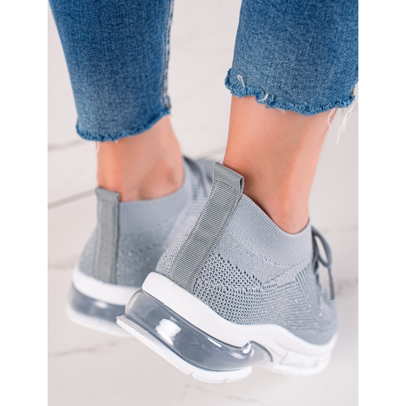 W. Potocki Tênis esportivo com brocado Potocki cinza 1