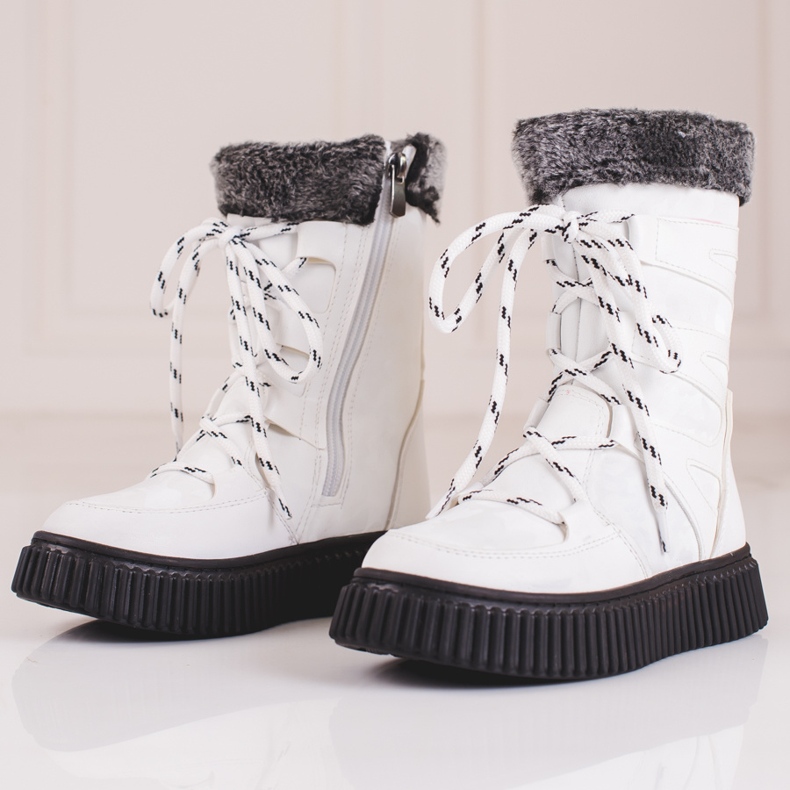 W. Potocki Botas de neve para crianças Potocki camo branco 1 W. Potocki Botas de neve para crianças Potocki camo branco 1