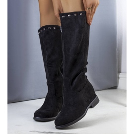 BM Botas de cunha preta Licurla preto 1