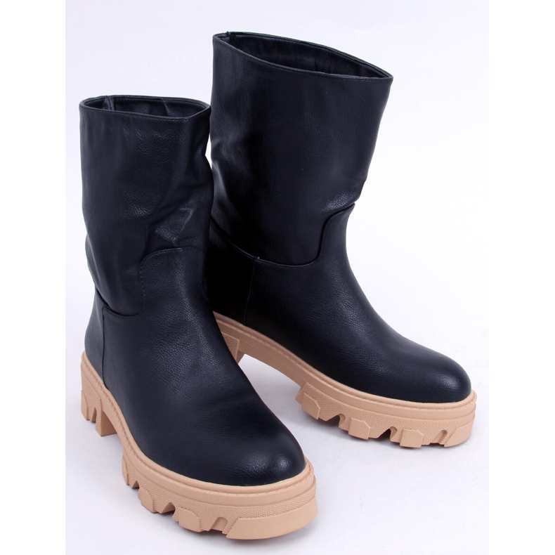 BM Botas com cano reto Bunton BLACK (camelo) preto 1