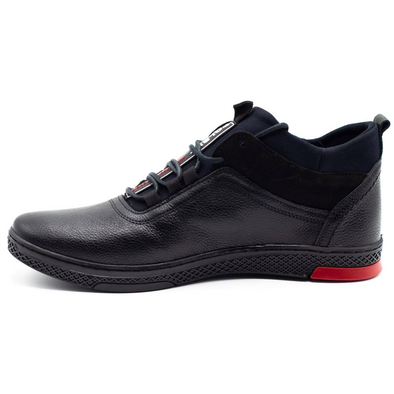 Polbut Sapatos de inverno masculinos K27F em lã preta preto 1