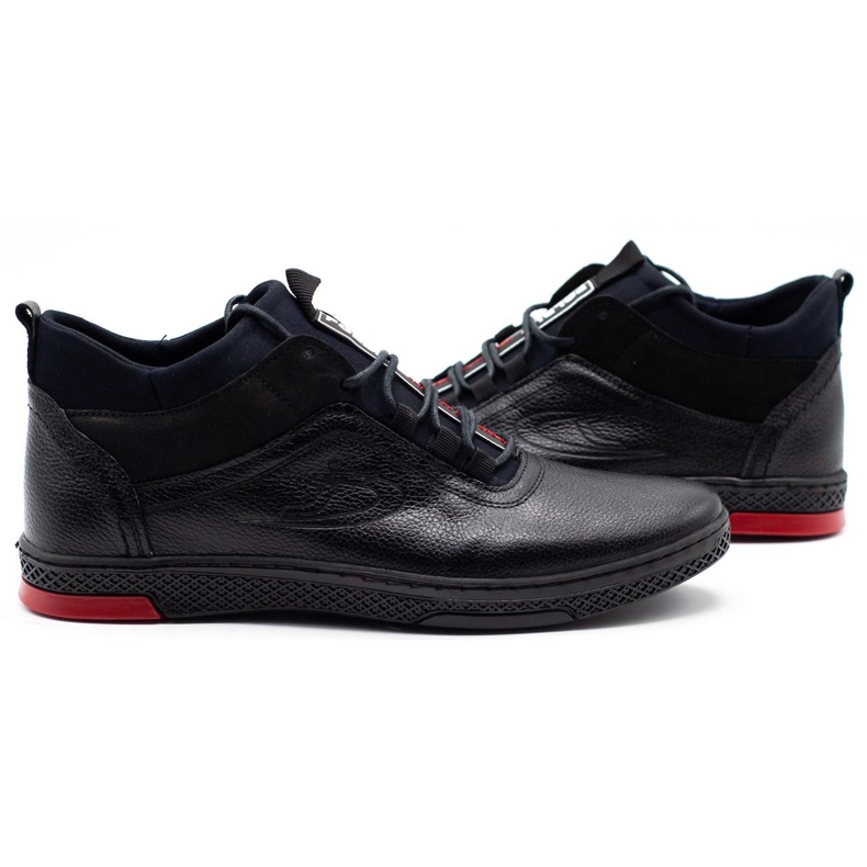 Polbut Sapatos de inverno masculinos K27F em lã preta preto 5