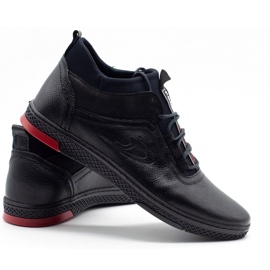 Polbut Sapatos de inverno masculinos K27F em lã preta preto 4
