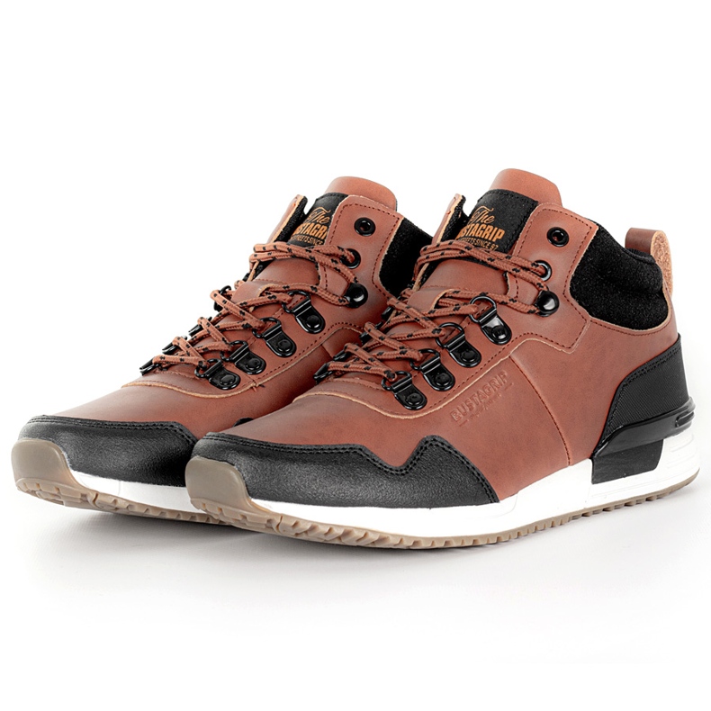 Sapatos de couro para homem marrom alto Jogger Pro Bustagrip 1