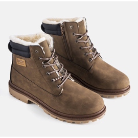 PA1 Botas de caminhada com isolamento de homem castanho norte 1