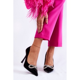 PS1 Salto Alyssa Preto Elegante Com Laço 2 PS1 Salto Alyssa Preto Elegante Com Laço 2