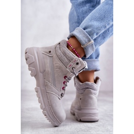 Botas quentes femininas Lee Cooper LCJ-22-01-1373 cinza 3