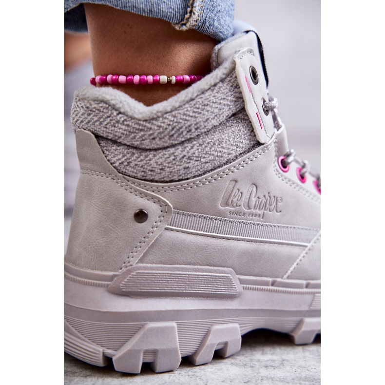 Botas quentes femininas Lee Cooper LCJ-22-01-1373 cinza 2