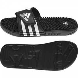 Chinelos Adidas Adissage M 078260 branco preto 1