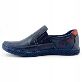 KOMODO Mocassins masculinos 912 azul marinho 1