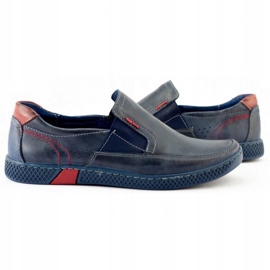KOMODO Mocassins masculinos 912 azul marinho 4