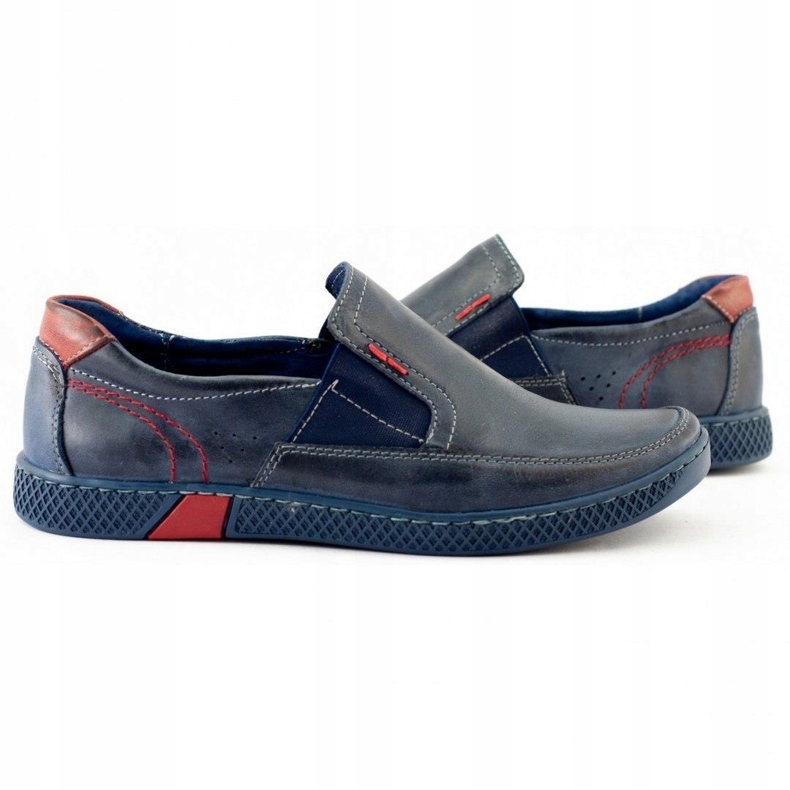 KOMODO Mocassins masculinos 912 azul marinho 4