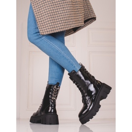 Bolsas femininas pretas de couro Shelovet preto 2