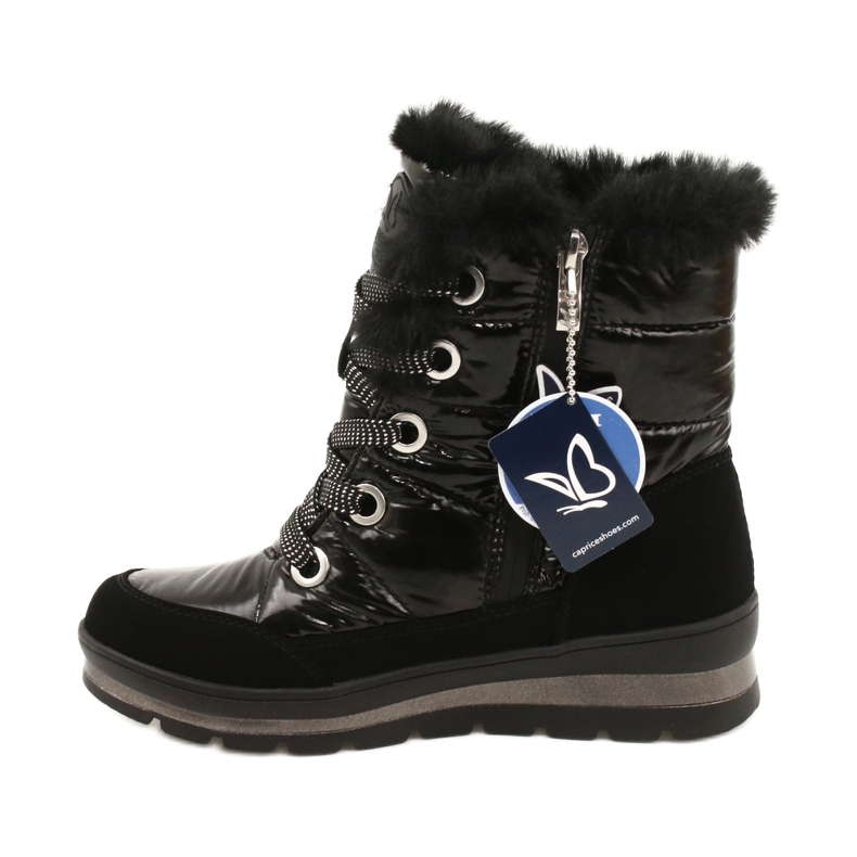 Caprice Botas de neve preta feminina com membrana de capriche 9-26226-29 019 preto 2