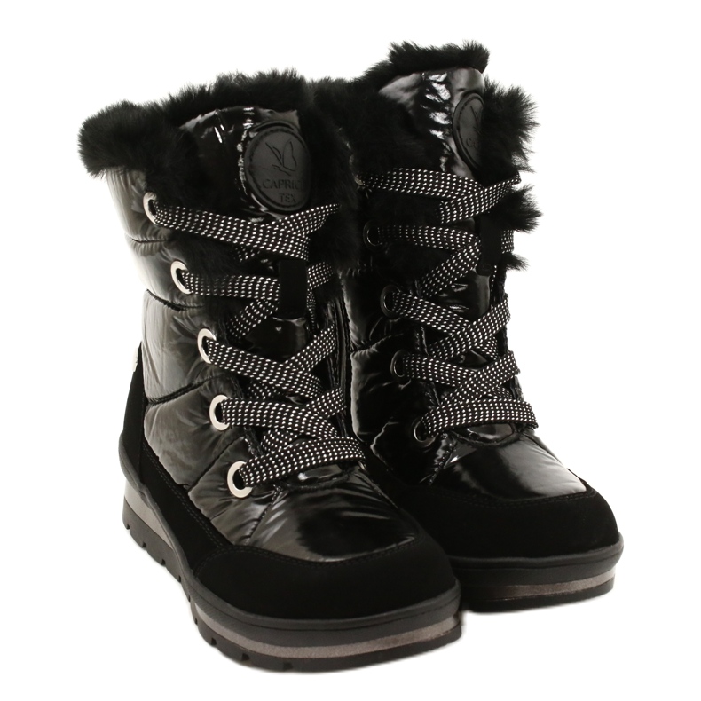 Caprice Botas de neve preta feminina com membrana de capriche 9-26226-29 019 preto 3