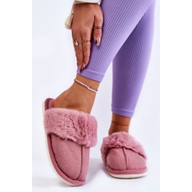 Chinelos quentes de mulher com pele Rosa escuro Franco 1