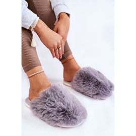 BM Chinelos Sheryl cinza de pele de mulher 1