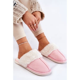 BM Chinelos femininos lisos com pelo rosa Morisea 2 BM Chinelos femininos lisos com pelo rosa Morisea 2