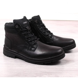 Botas altas de couro Rieker M RKR558 preto 1