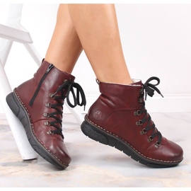 Botas isolantes confortáveis ​​Rieker W RKR559 vermelho 2