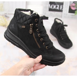 Botas com isolamento de couro impermeável Rieker W RKR567 preto 1