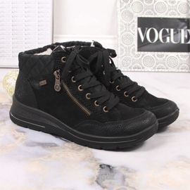 Botas com isolamento de couro impermeável Rieker W RKR567 preto 2
