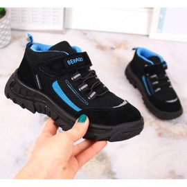 Befado Jr BEF37A sapatos de trekking à prova d'água preto 1