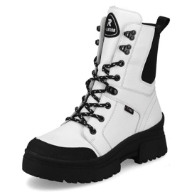 Botas de couro impermeável Rieker Revolution W RKR571 branco 2