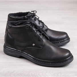 Botins de couro com zíper Helios M H810 preto 1