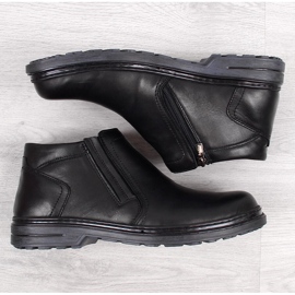 Botas isolantes de couro de homem preto Helios 886 1